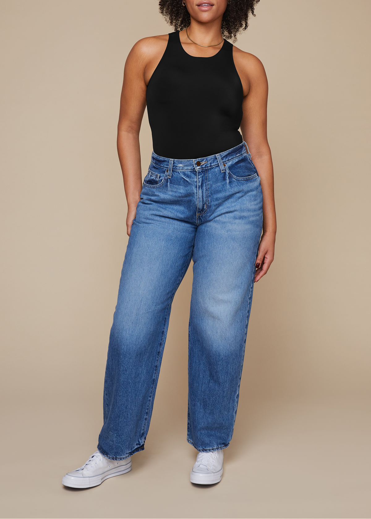 Harper Wilde - Bliss Highneck Tank Bodysuit - Black -