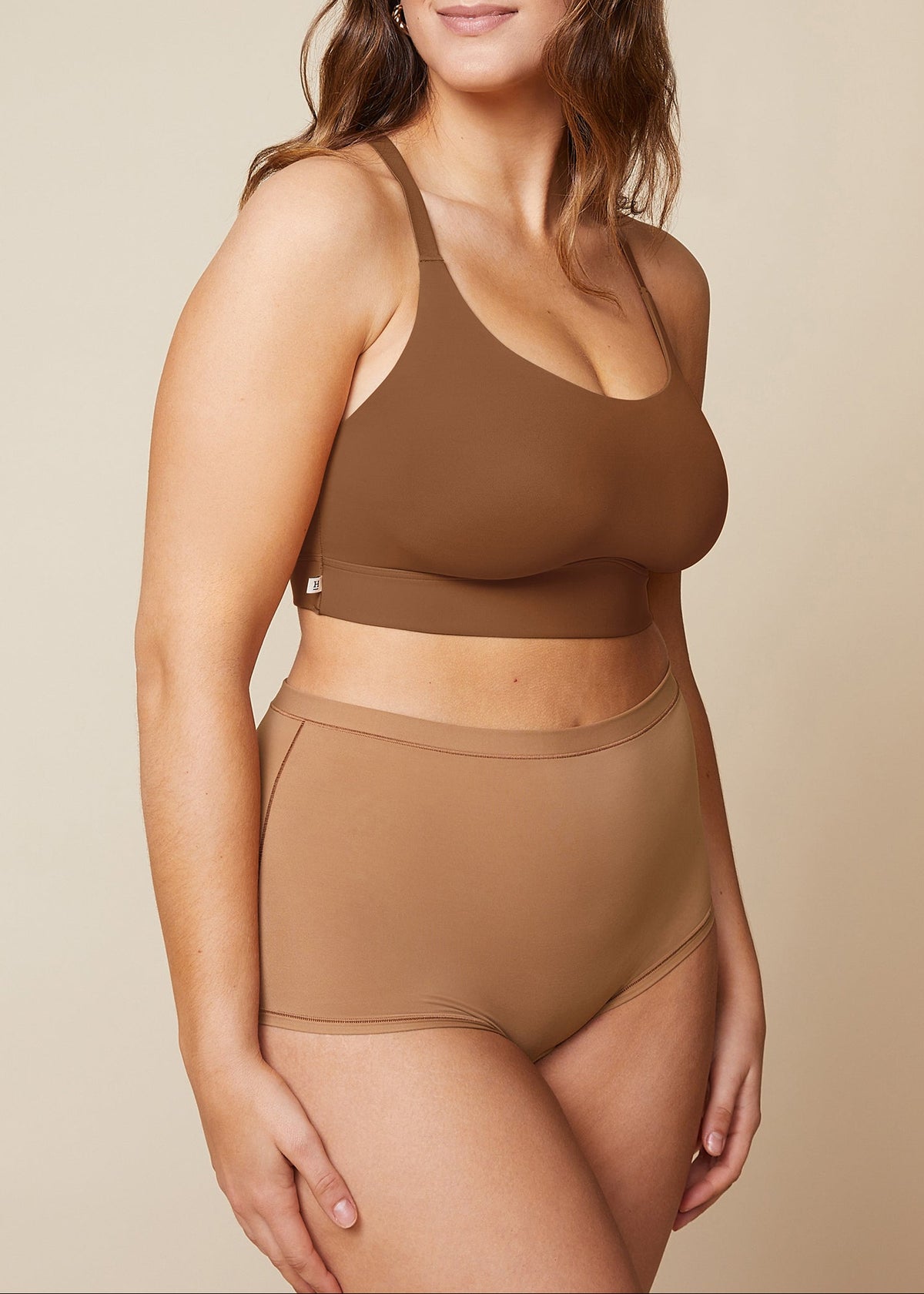 Harper Wilde - Bliss Racerback Bralette - Brown -