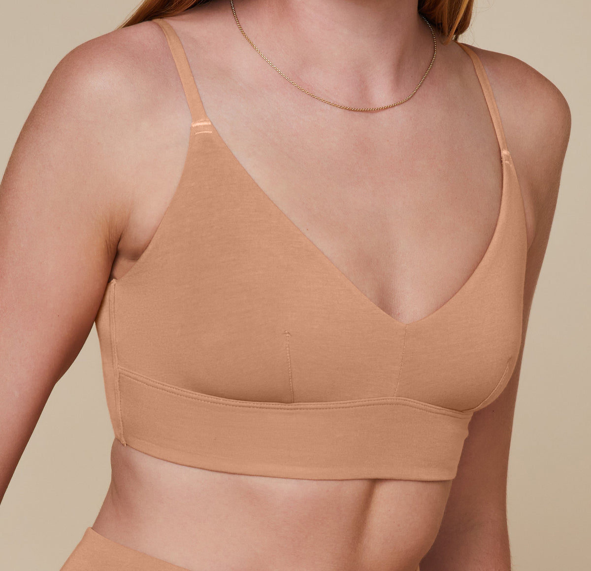 Harper Wilde - Cloud Cotton Triangle Bralette - Dune -