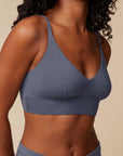 Harper Wilde - Cloud Cotton Triangle Bralette - Slate -