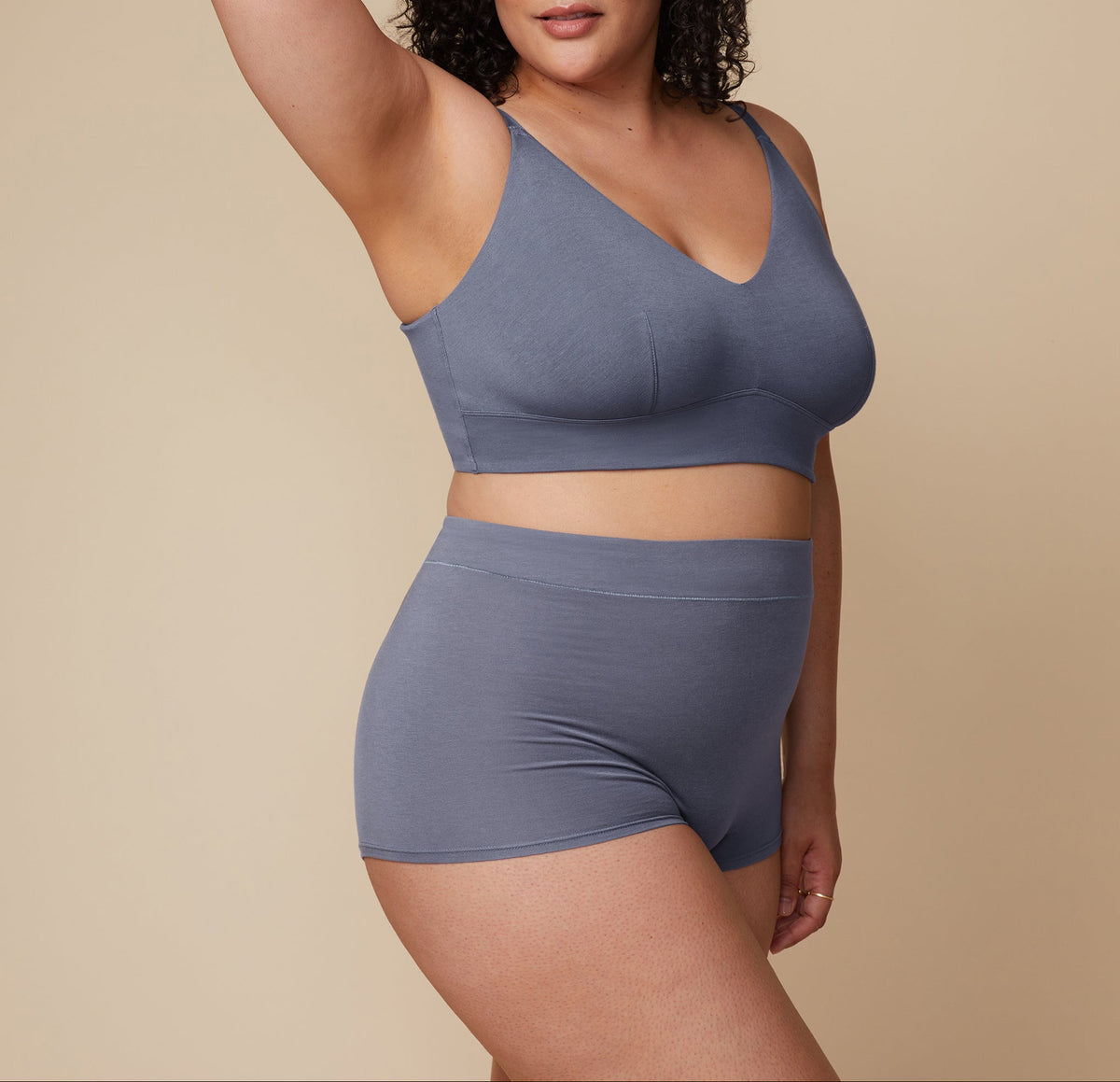 Harper Wilde - Cloud Cotton Triangle Bralette - Slate -