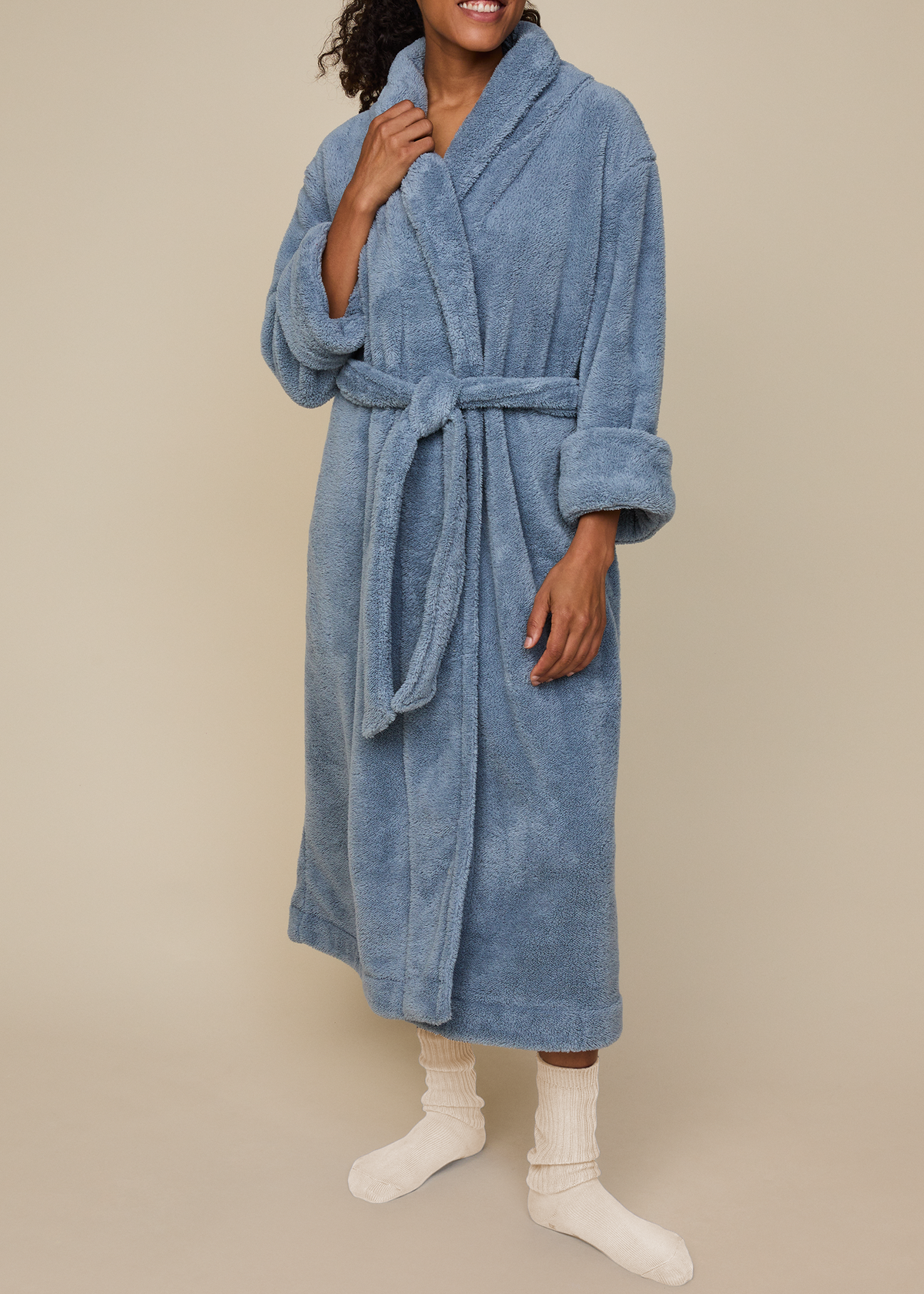 Harper Wilde - Cozy Fleece Robe - Slate -