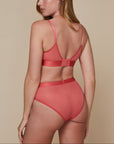 Harper Wilde - LuxeMesh Triangle Bralette - Coral -