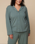 Harper Wilde - Perfect Pima Long Sleeve PJ Shirt - Rainforest -