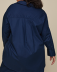Harper Wilde - Classic Poplin Pajama Shirt - Midnight -