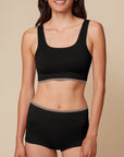 Harper Wilde - Lounge Rib Scoop Bralette - Black -