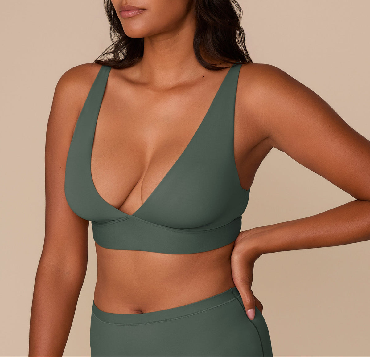 Harper Wilde - Bliss Plunge Adjustable Bralette - Fir -