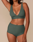 Harper Wilde - Bliss Plunge Adjustable Bralette - Fir -