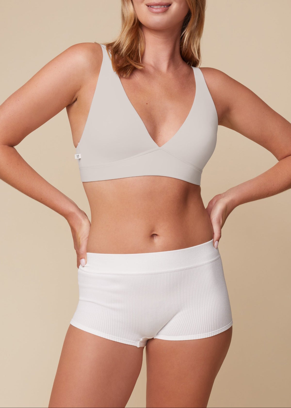 Harper Wilde - Bliss Plunge Adjustable Bralette - Frost -