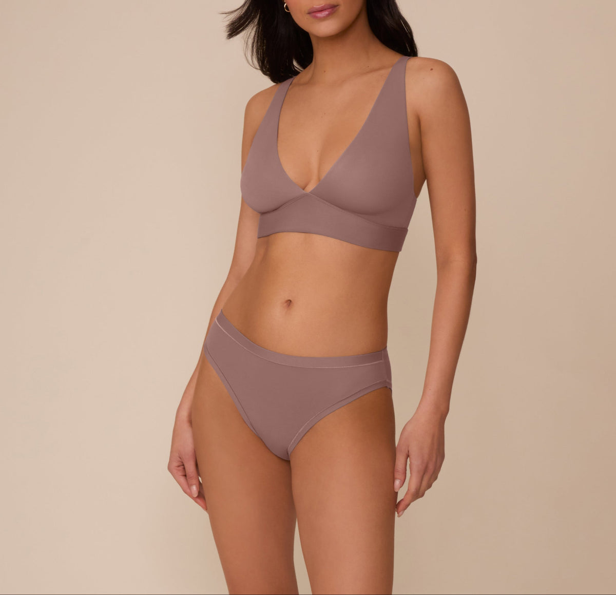 Harper Wilde - Bliss Plunge Adjustable Bralette - Mauve -