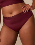 Harper Wilde - Bliss Lace Highwaist Brief - Bordeaux -