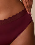 Harper Wilde - Bliss Lace Highwaist Brief - Bordeaux -