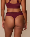 Harper Wilde - Bliss Lace Highwaist Thong - Bordeaux -