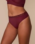 Harper Wilde - Bliss Lace Highwaist Thong - Bordeaux -