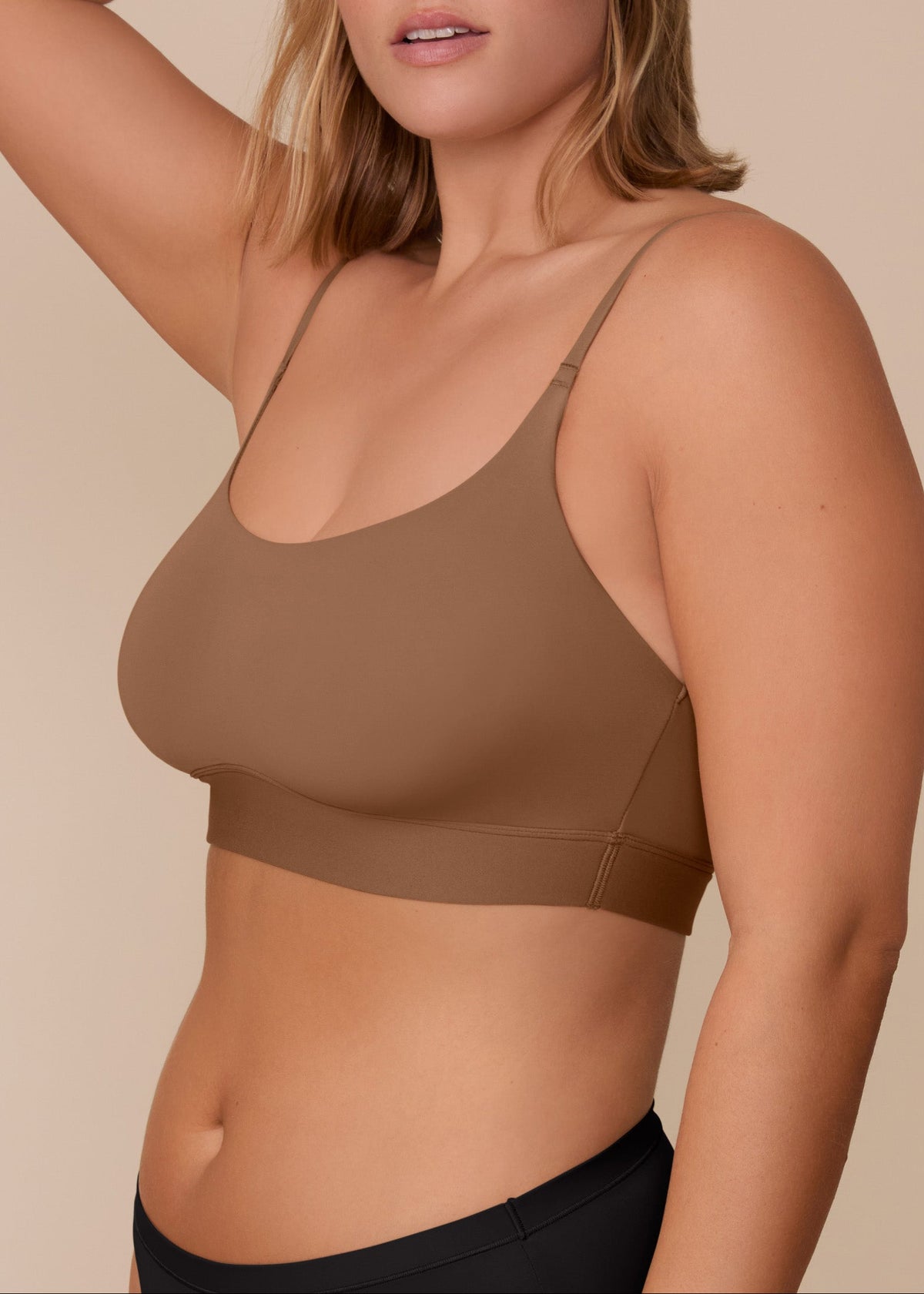 Harper Wilde - Bliss Scoop Adjustable Bralette - Brown -