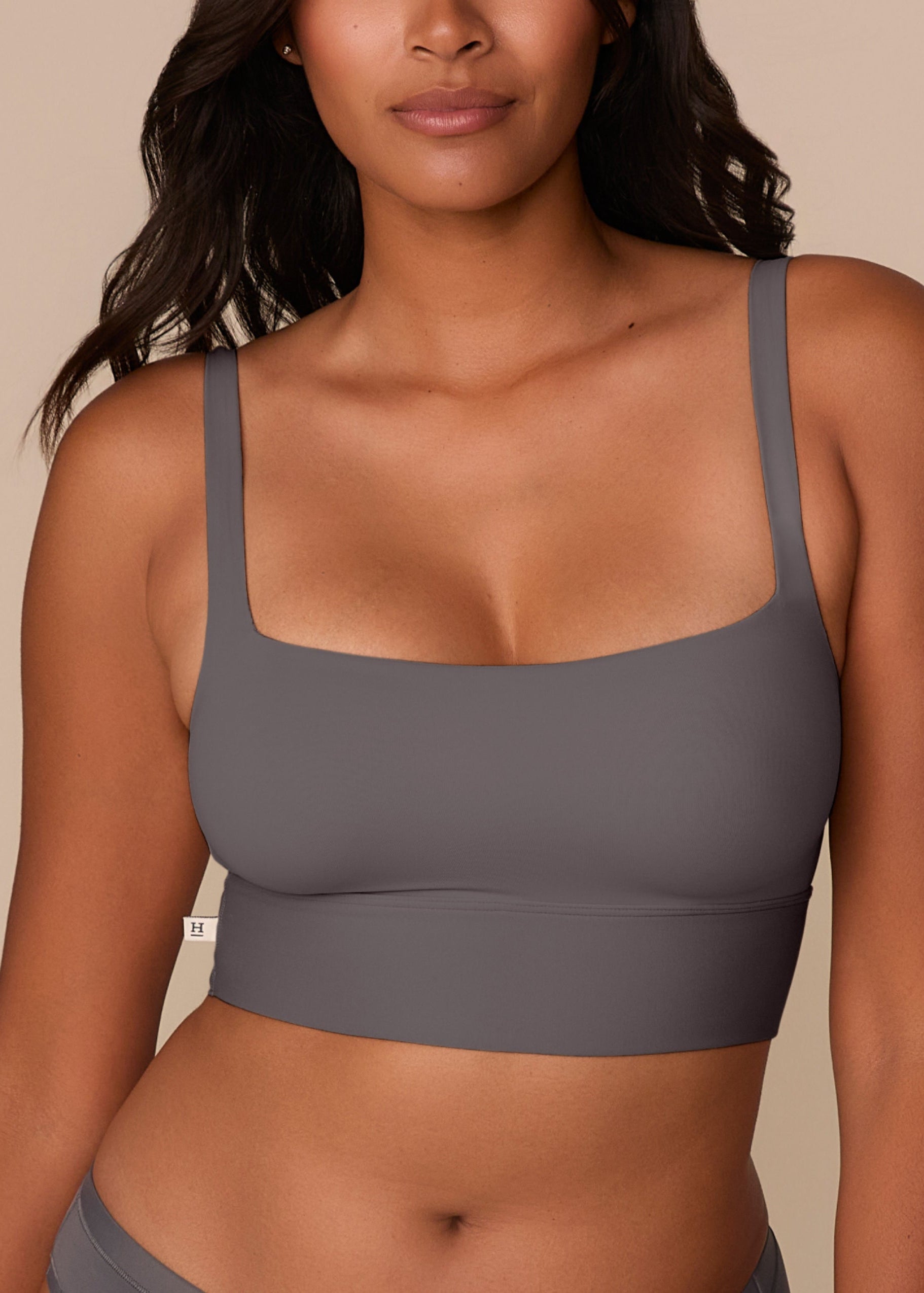 Harper Wilde - Bliss Square Neck Bralette - Smoke -