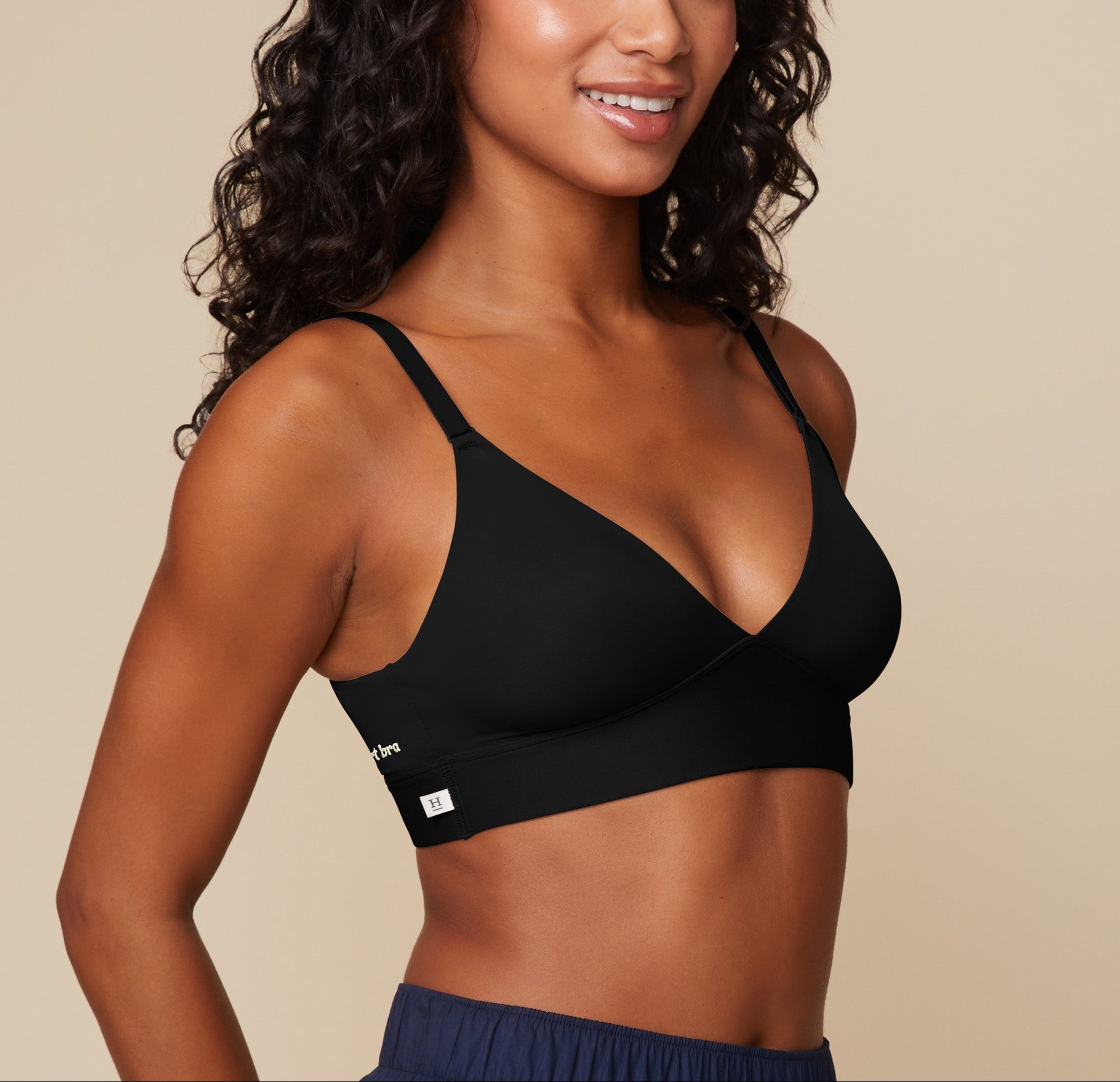 Harper Wilde - Bliss Triangle Bralette: The EveryGirl - Black -