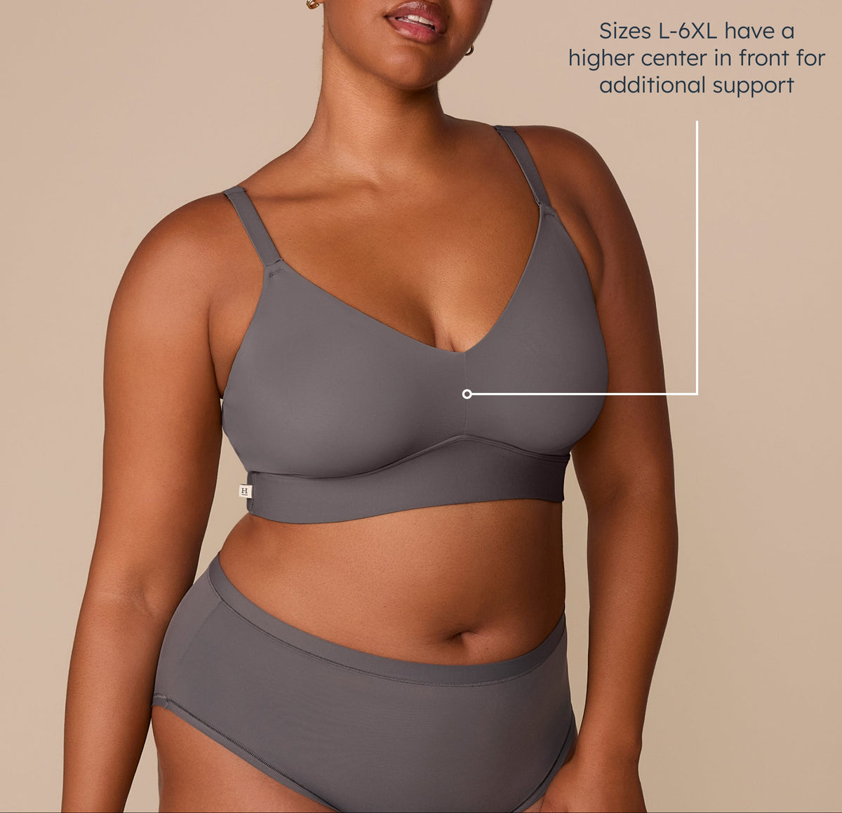 Harper Wilde - Bliss Triangle Bralette - Smoke -