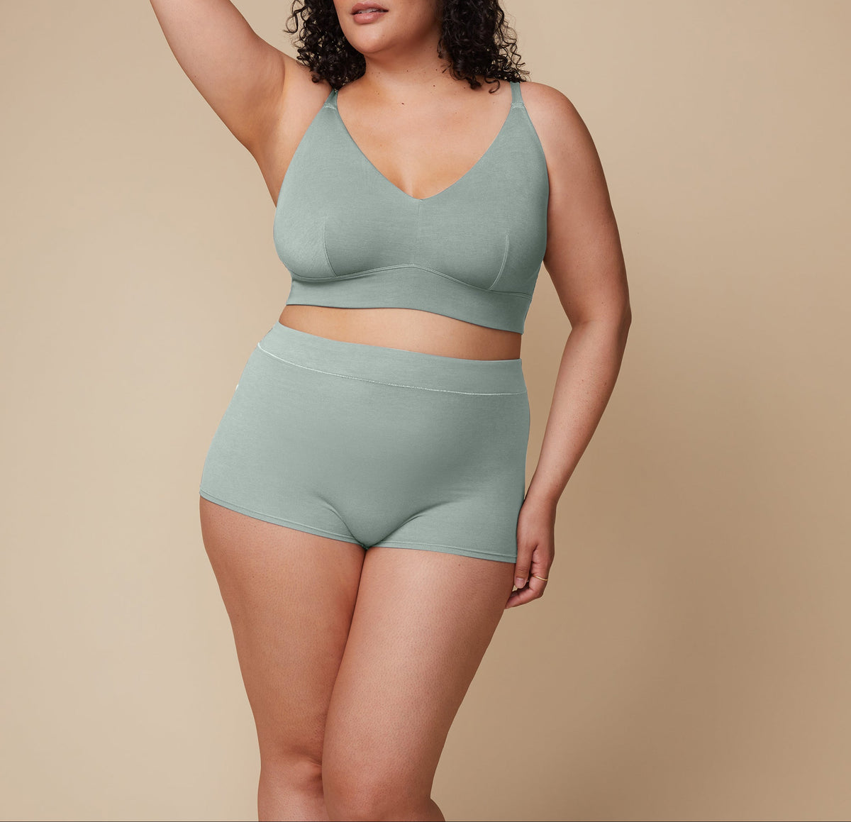 Harper Wilde - Cloud Cotton Highwaist Boyshort - Seaglass -