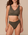 Harper Wilde - Cloud Cotton French Cut Brief - Olive -