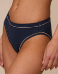Harper Wilde - Cloud Cotton French Cut Brief - Midnight w/ Tan -