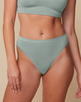 Harper Wilde - Cloud Cotton Highwaist Thong - Seaglass -