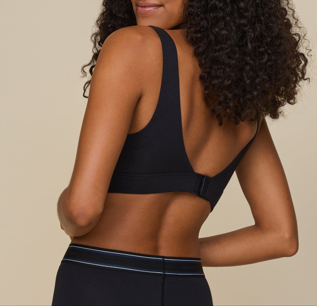 Harper Wilde - Cloud Cotton Scoop Bralette - Black -