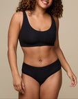 Harper Wilde - Cloud Cotton Scoop Bralette - Black -
