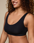 Harper Wilde - Cloud Cotton Scoop Bralette - Black -