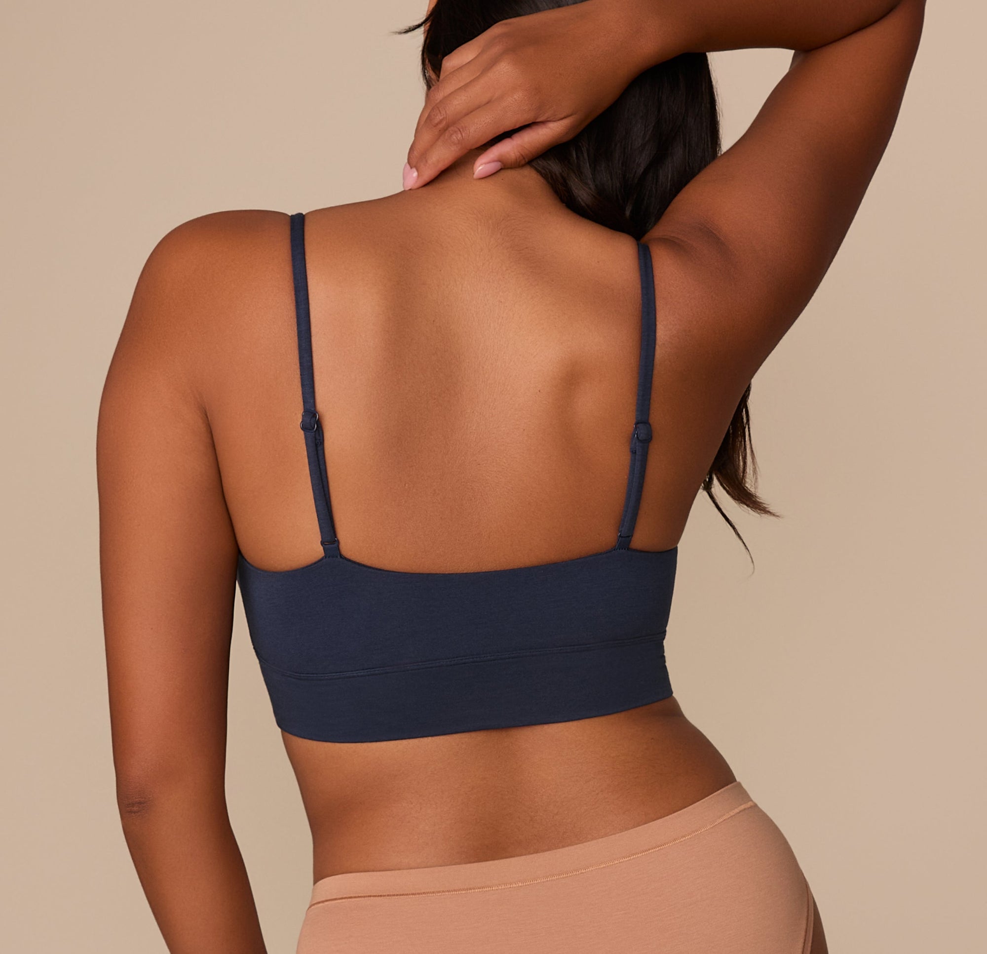 Harper Wilde - Cloud Cotton Thin Strap Bralette - Midnight -