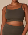 Harper Wilde - Cloud Cotton Thin Strap Bralette - Olive -