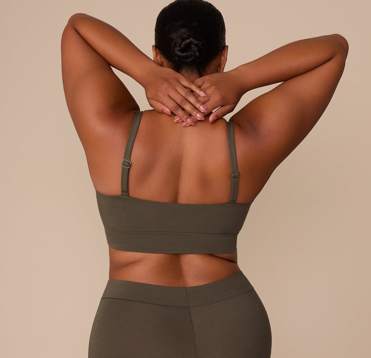 Harper Wilde - Cloud Cotton Thin Strap Bralette - Olive -