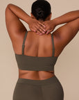 Harper Wilde - Cloud Cotton Thin Strap Bralette - Olive -
