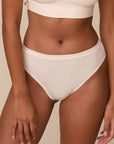 Harper Wilde - Cloud Cotton Highwaist Thong - Quartz -
