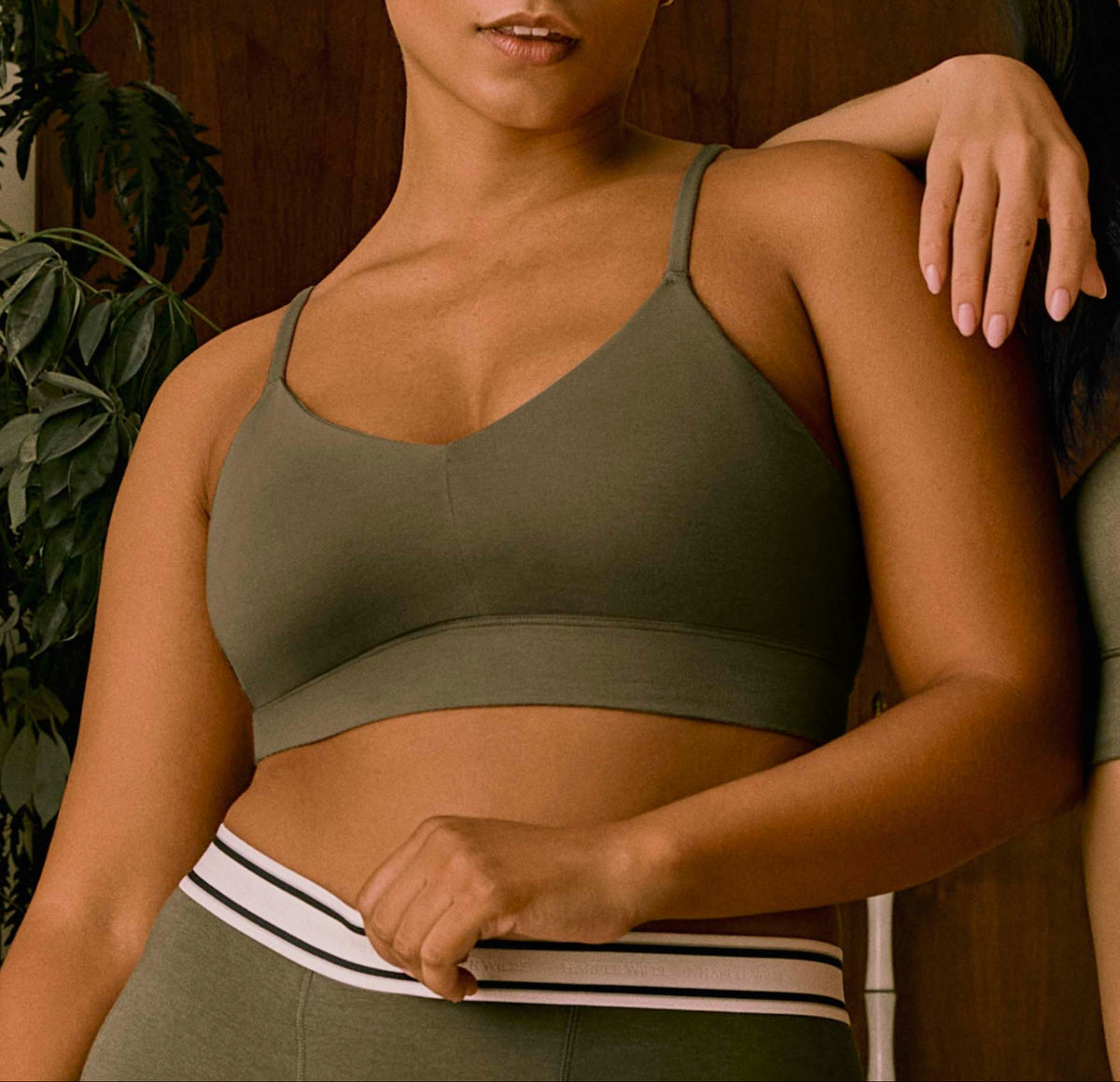 Harper Wilde - Cloud Cotton Triangle Bralette - Olive -