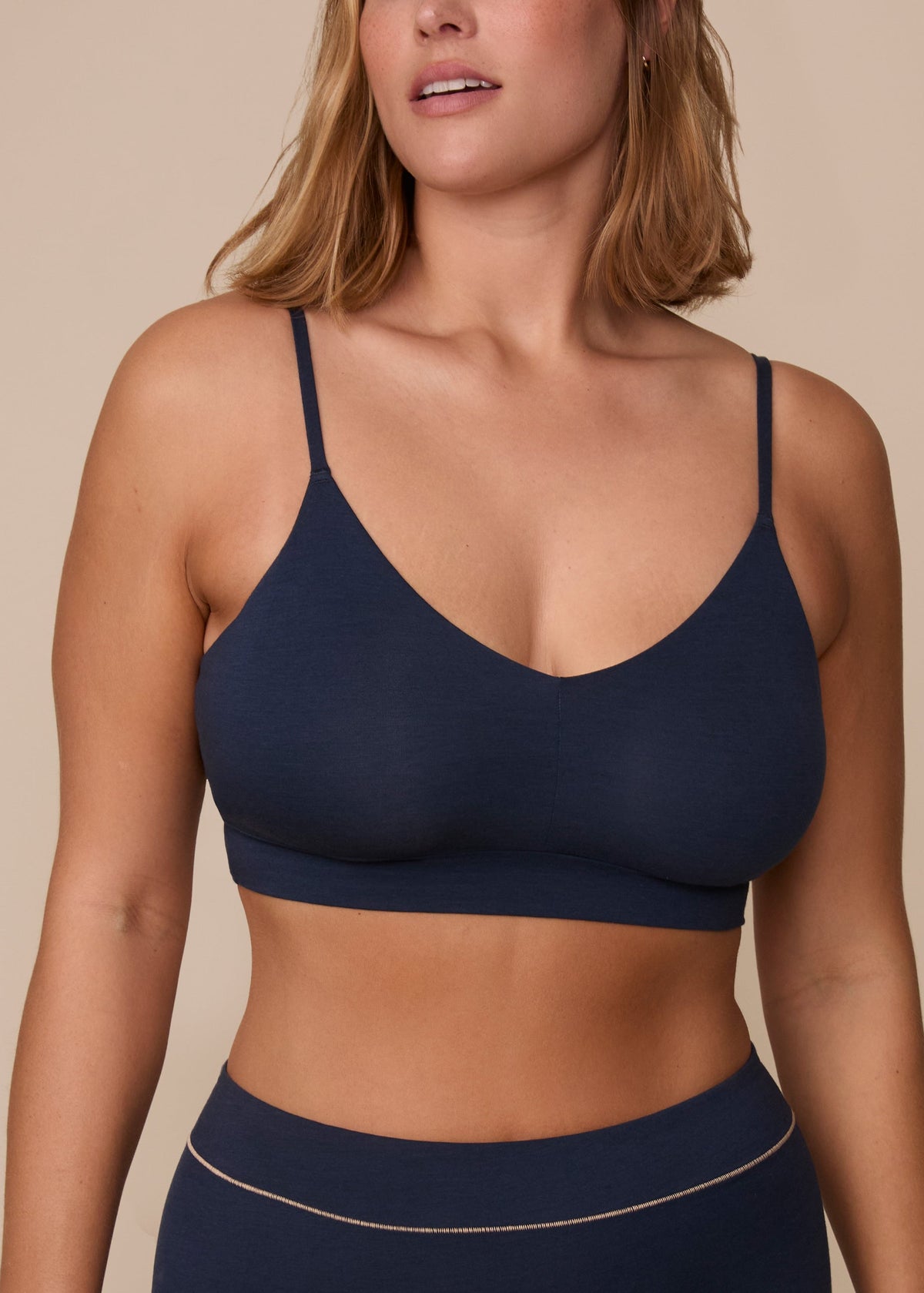 Harper Wilde - Cloud Cotton Triangle Bralette - Midnight -
