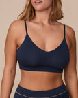 Harper Wilde - Cloud Cotton Triangle Bralette - Midnight -