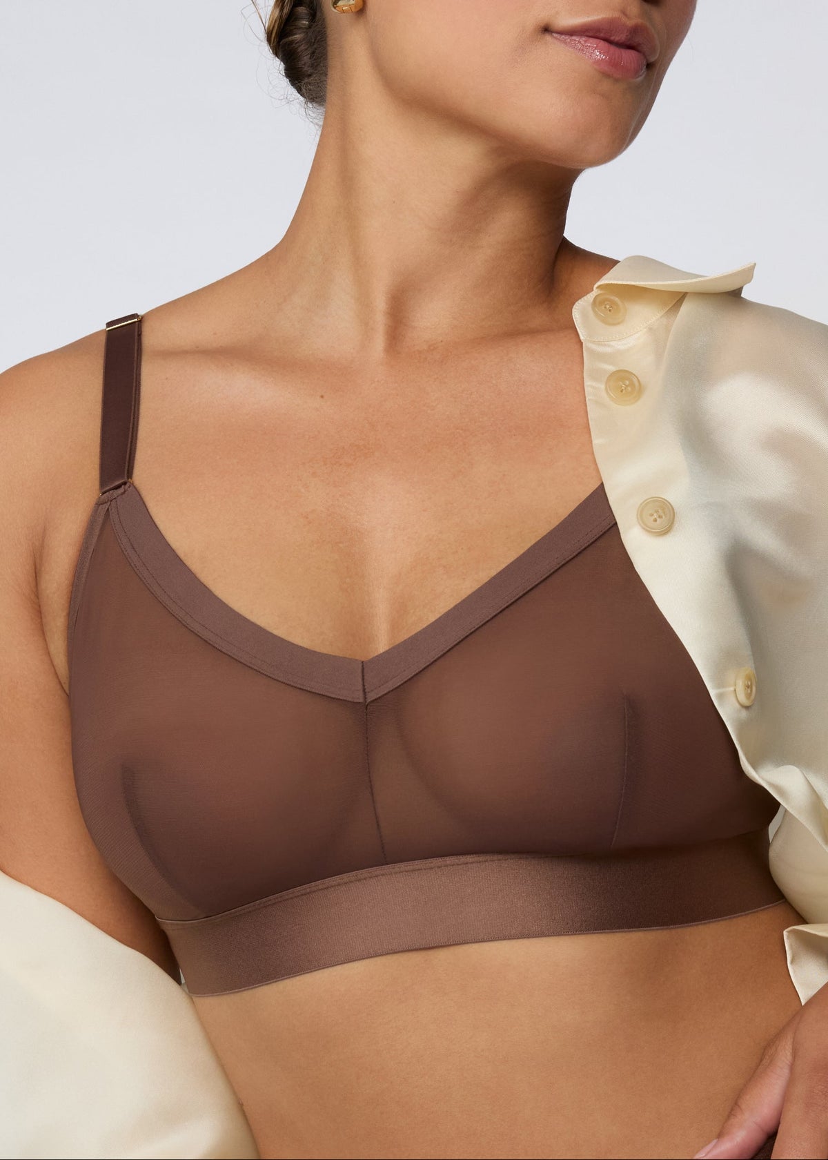 Harper Wilde - ComfortMesh Triangle Bralette - Cashmere -