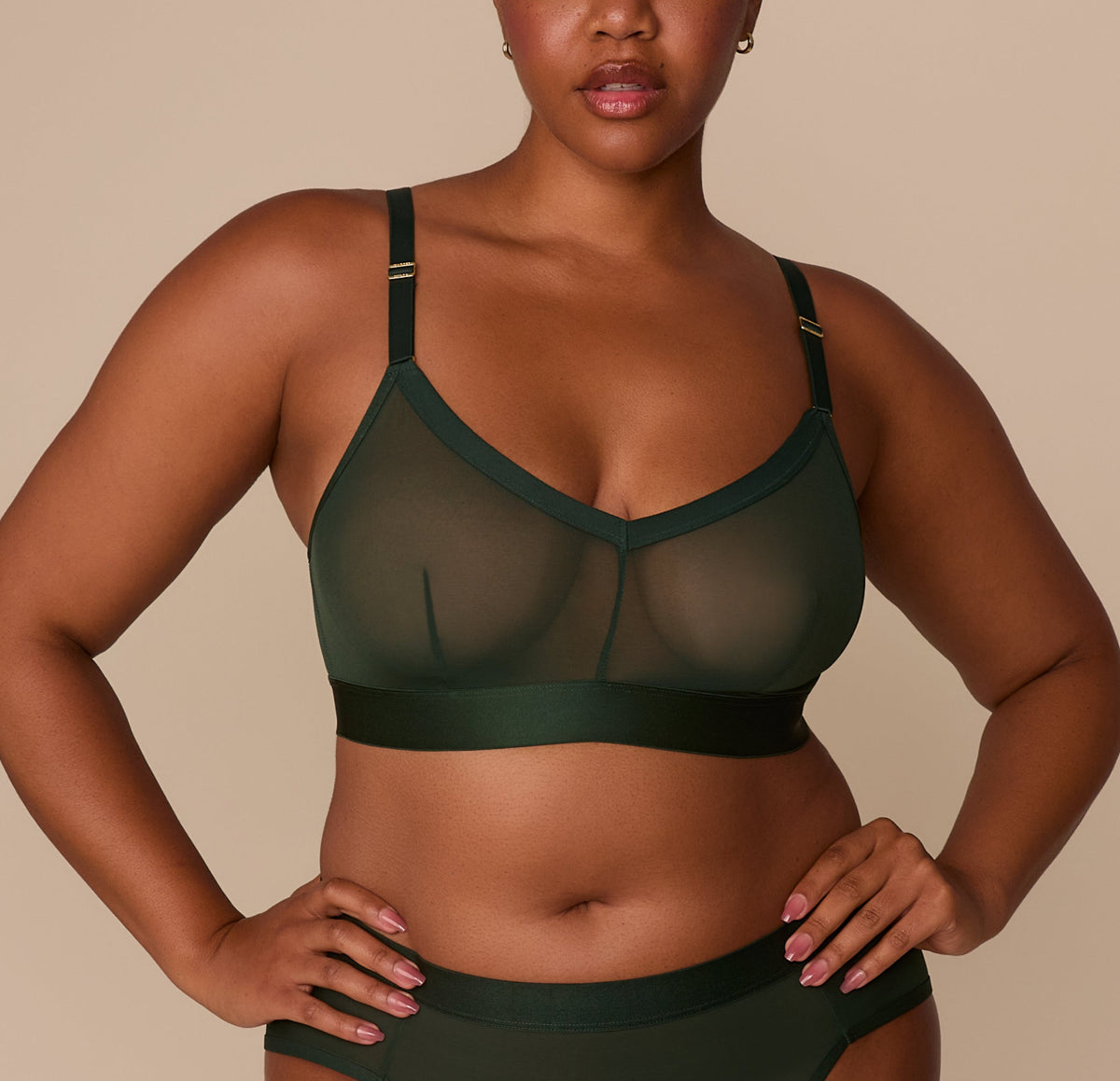 Harper Wilde - ComfortMesh Triangle Bralette - Sequioa -
