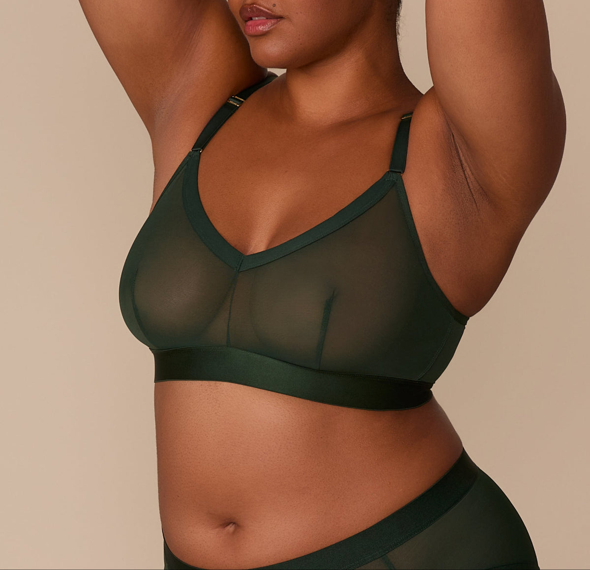 Harper Wilde - ComfortMesh Triangle Bralette - Sequioa -