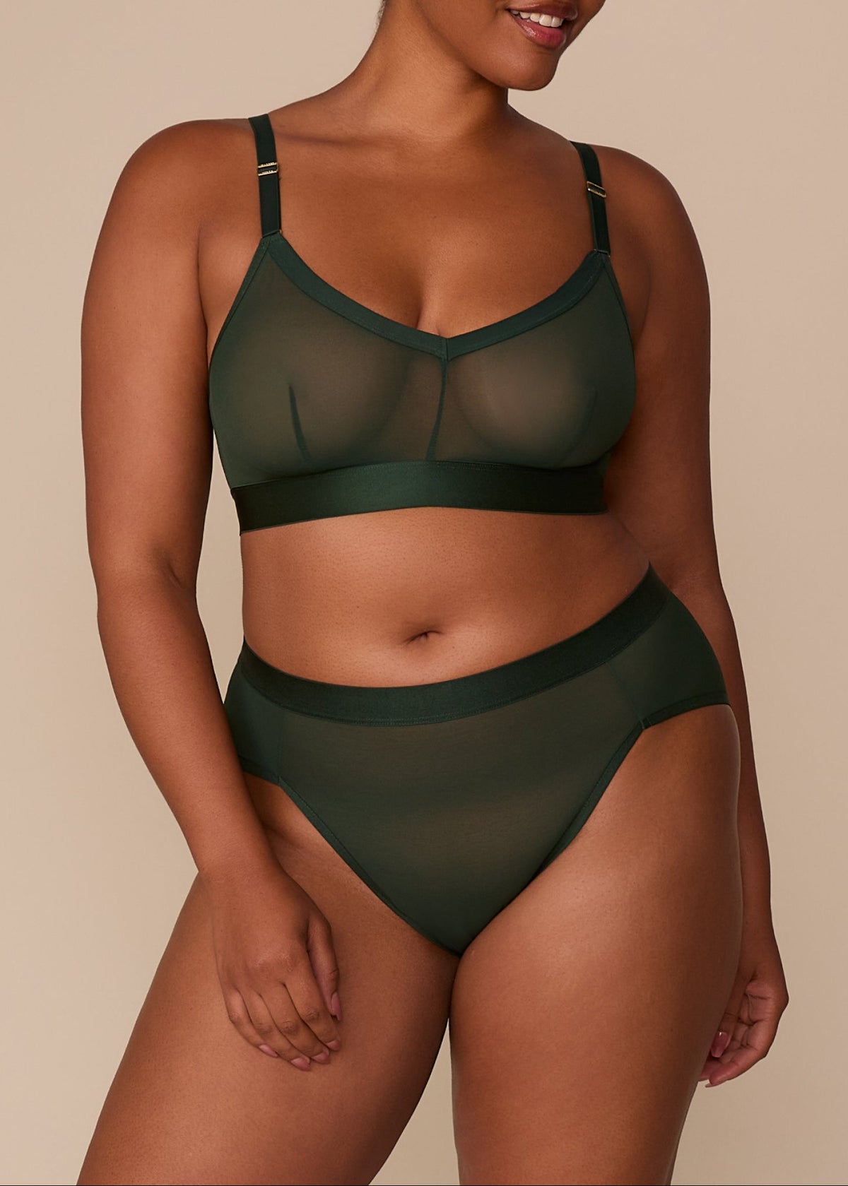 Harper Wilde - ComfortMesh Triangle Bralette - Sequioa -