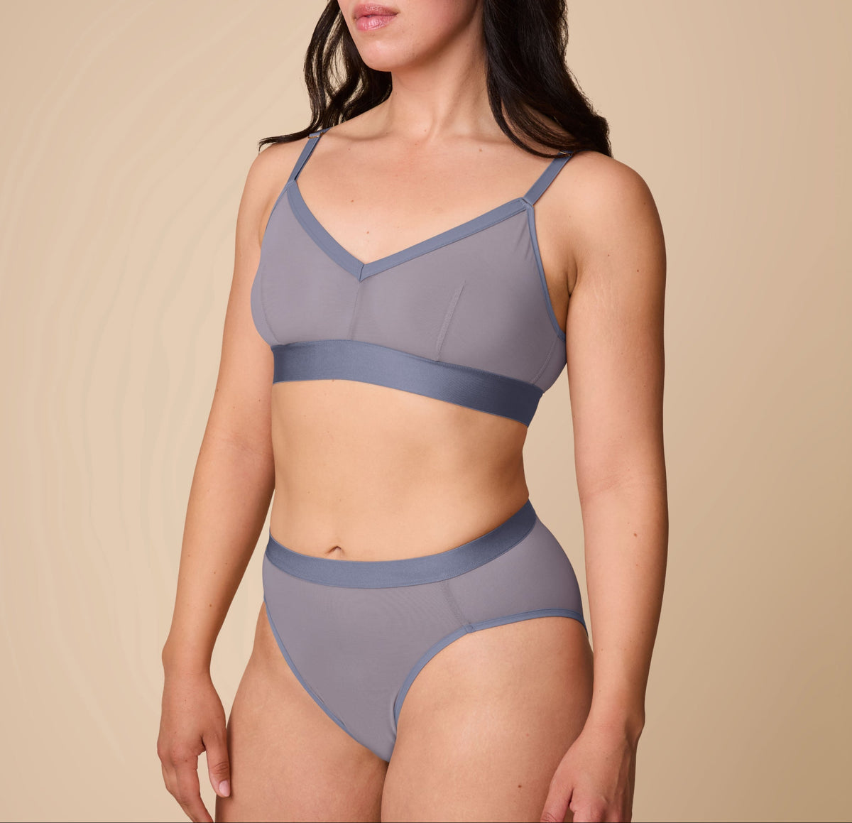 Harper Wilde - ComfortMesh Triangle Bralette - Steel -