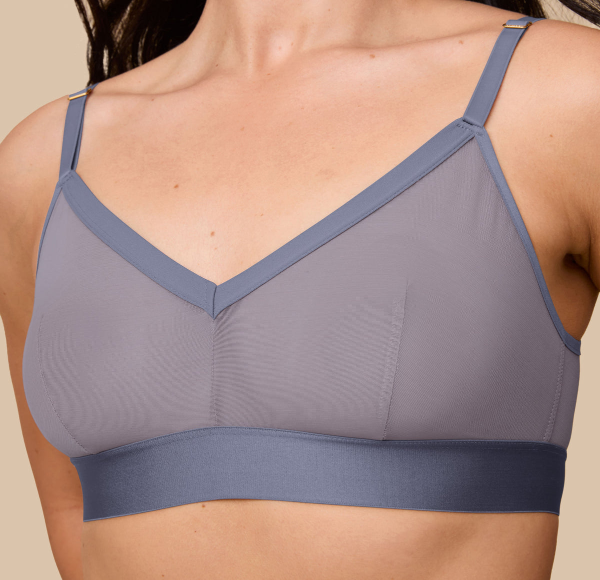 Harper Wilde - ComfortMesh Triangle Bralette - Steel -