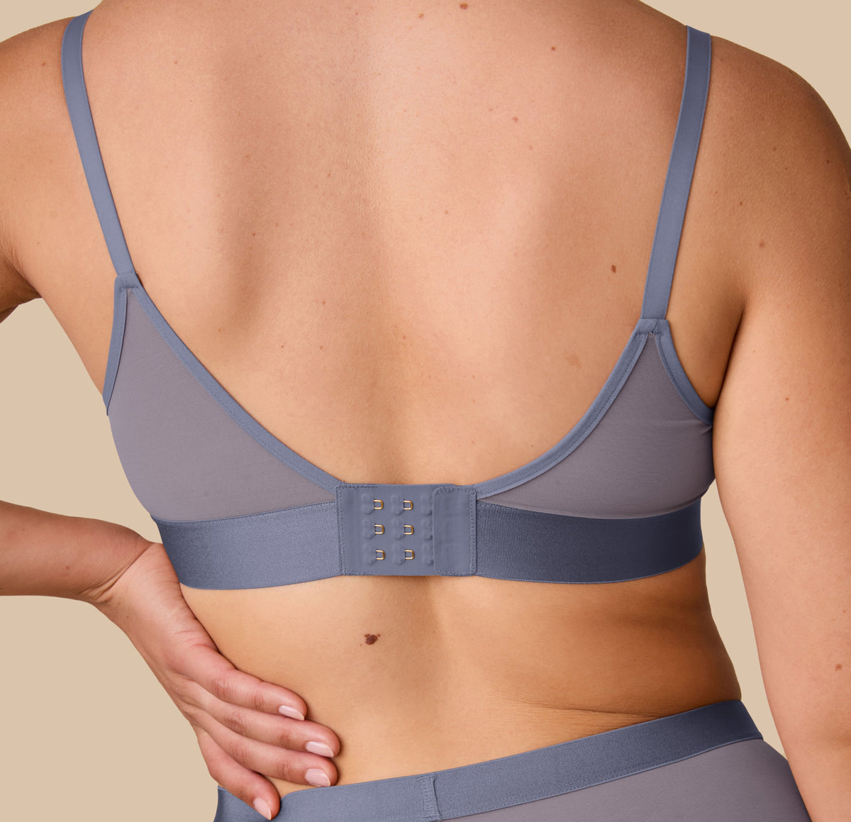 Harper Wilde - ComfortMesh Triangle Bralette - Steel -