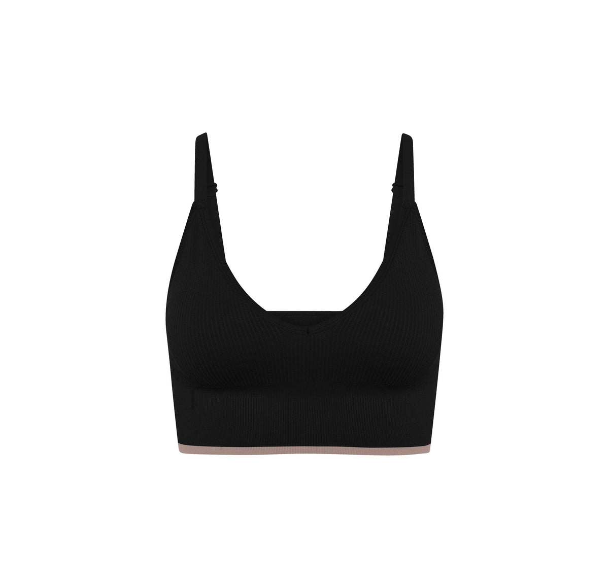 Harper Wilde - Lounge Rib Triangle Bralette - Black -