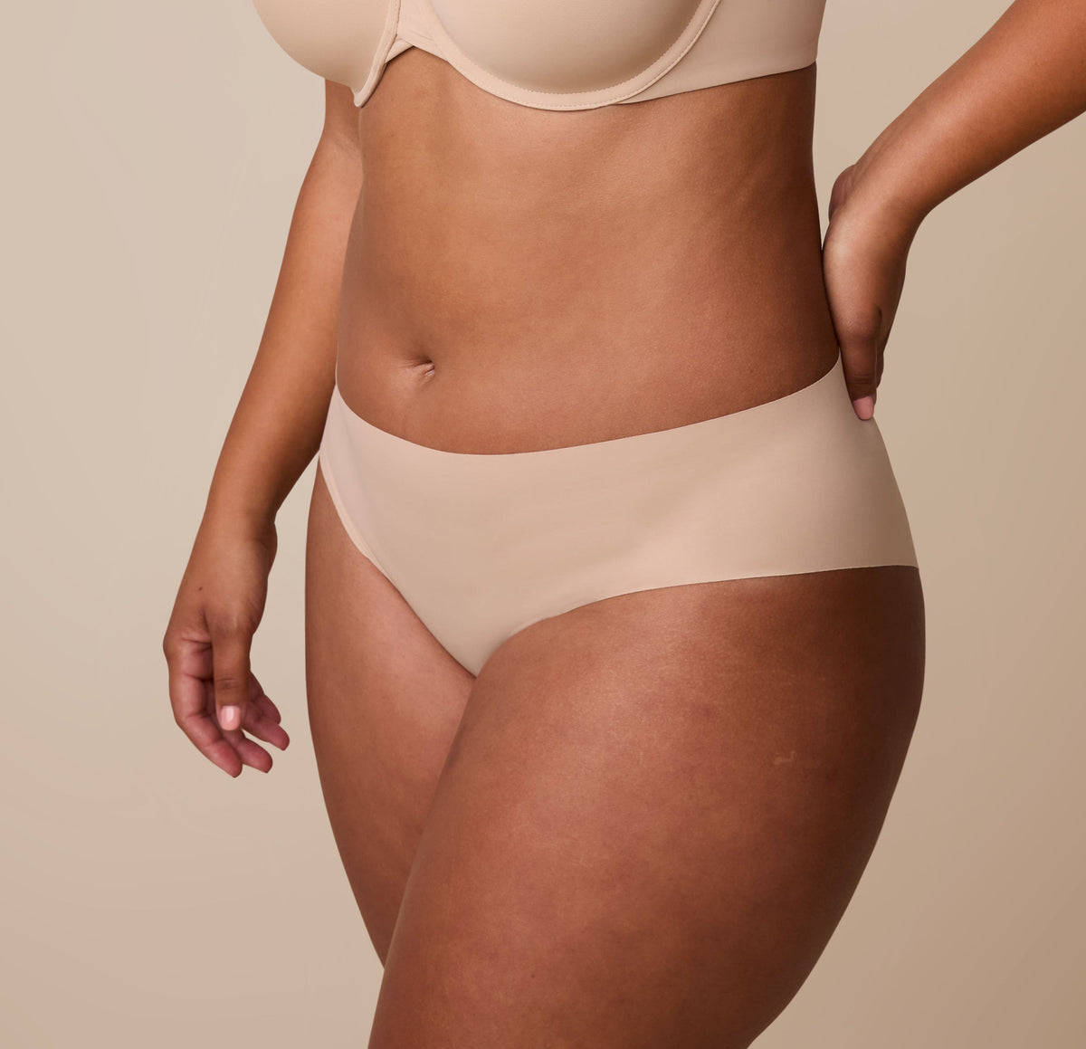 Harper Wilde - No-Show Hiphugger - Beige -