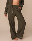Harper Wilde - Perfect Pima Pant (Piping) - Olive -