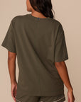 Harper Wilde - Perfect Pima Tee (Piping) - Olive -