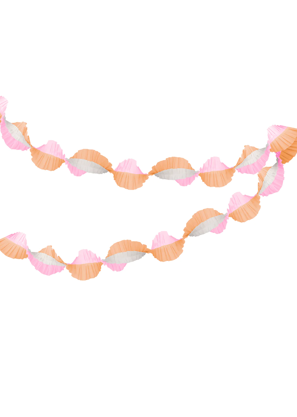 Meri Meri - Peach & Pink Stitched Streamer -