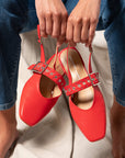 Intentionally Blank - Pearl Slingback Natural Sole Ballet Flat -